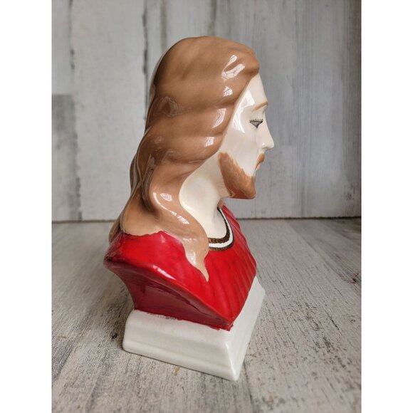 Vintage Easter Jesus head bust‎ unique Xmas home decor religious - Picture 3 of 8